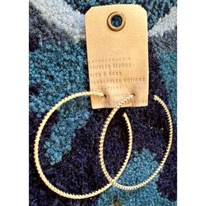 Anthropologie Hari Threaded Hoop Earrings